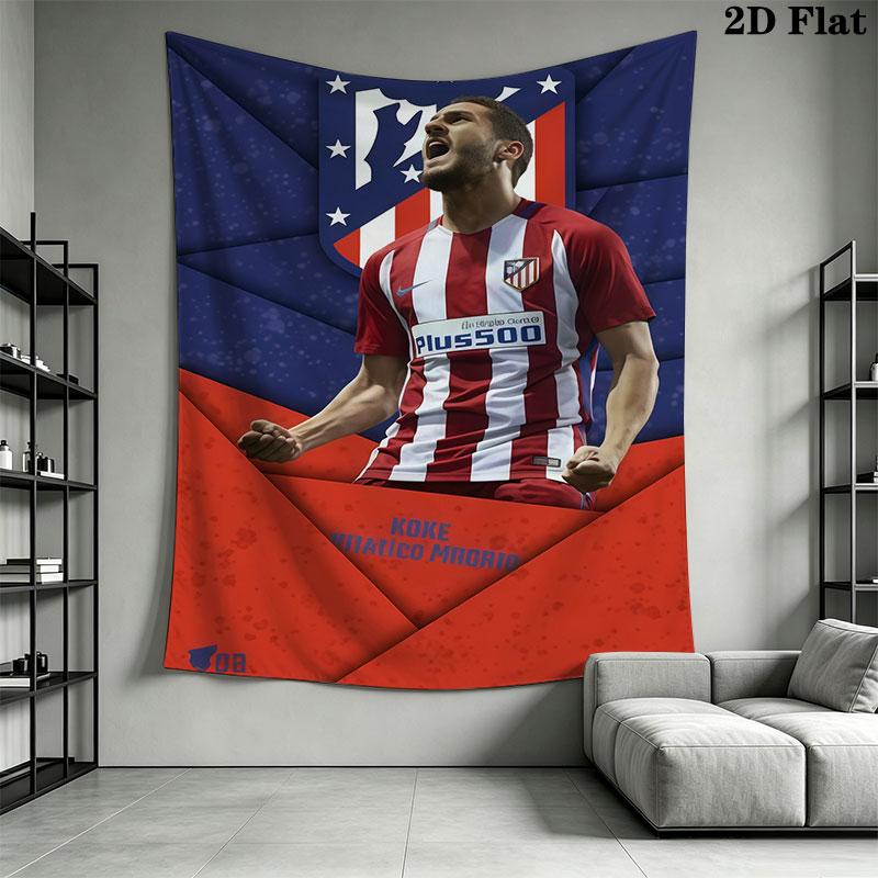 Atleti H Wall Hanging Printed Fabric Blanket Decorative Tapestries for Bedroom Living Room Home Decor