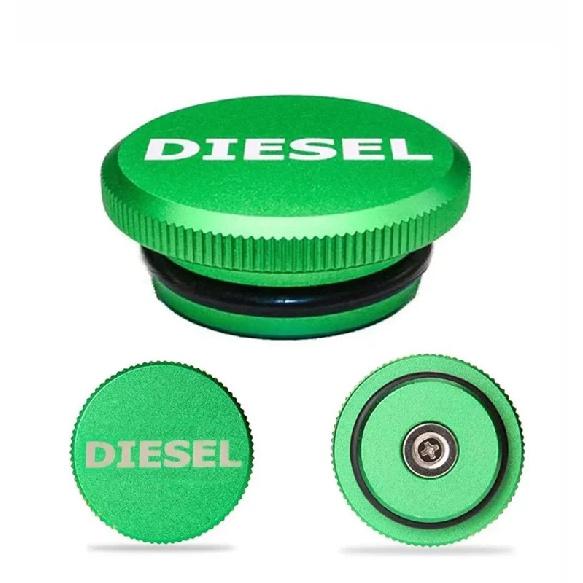 Truck 1500 2500 3500 Aluminium Magnetic Diesel Fuel Cap Accessory зелёный