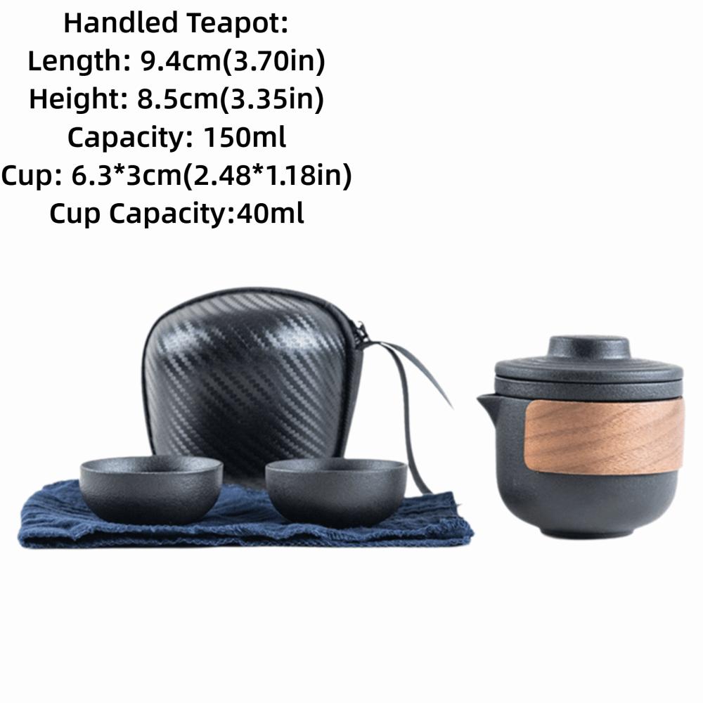 Durable Anti Burn Travel Tea Set Portable Mini Ceramic Teapot With Storage Bag Tea Infuser Set Outdoor Use