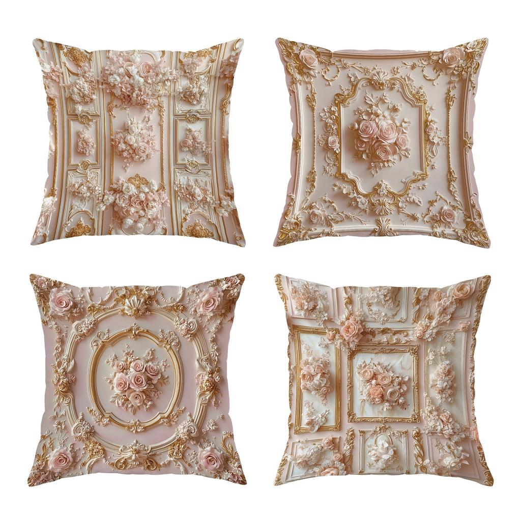 Prächtige Rokoko - ZierkissenbezügeWohnzimmer Sofakissenbezug, weich und bequem, Schlafzimmerzimmerdekoration