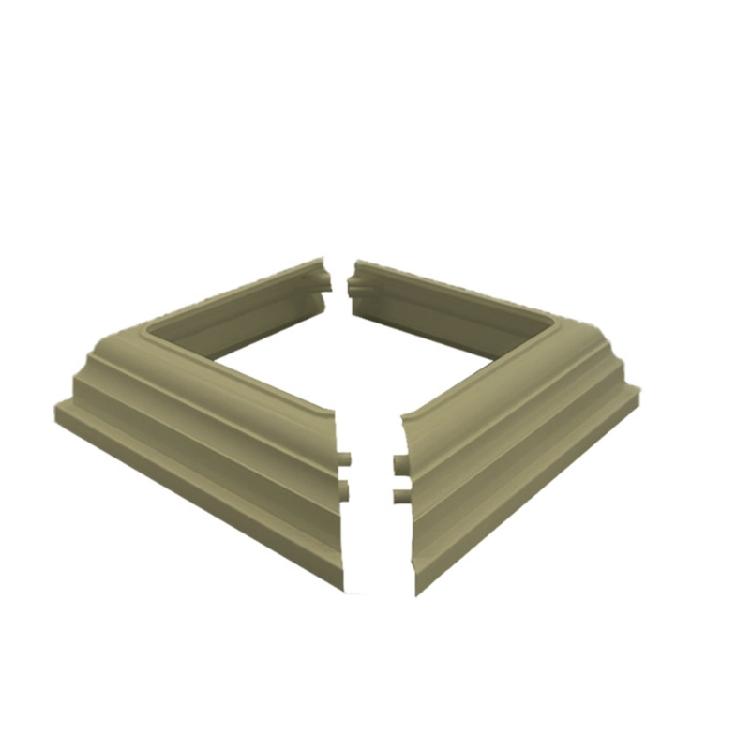 Split Type Fence Post Skirt Porch Two Piece Base Trim Rings For Easy Cleaning And Long Lasting Performances Enduring