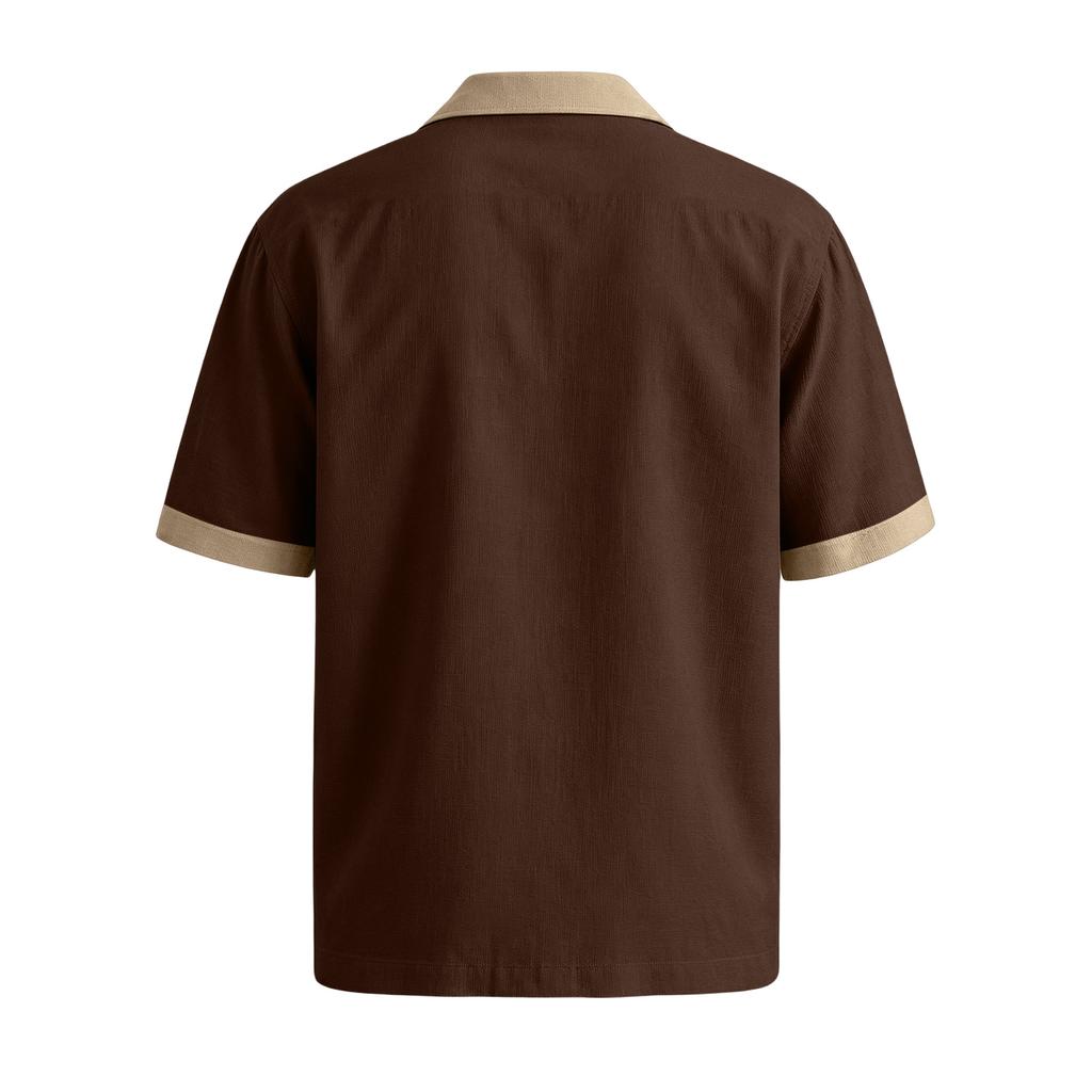 Men's Summer Casual Short Sleeve Shirt Multi Pocket Button Down Collar Lightweight Breathable Fabric Relaxed Fit