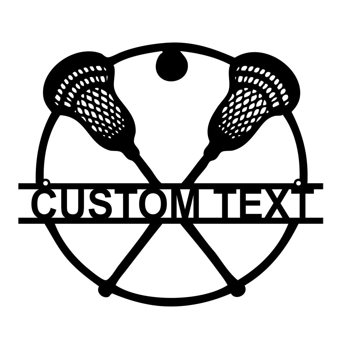 

Custom Metal Tin Sign Wall Art Personalized Lacrosse Player Name Gift for Man Cave Sports Room Decor