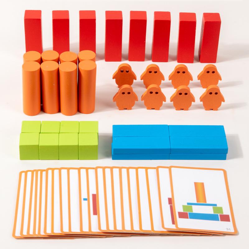 Wooden Balance Blocks: Interactive Educational Stacking Toy for Children and Parents