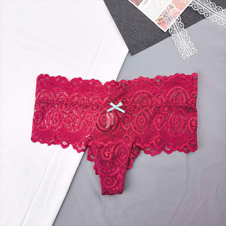 Ladies Summer High - Grade Sexy Lace Lace Mid - Waist Thong Underwear