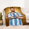 Messi 586 Decke Bequem Perfekt für Couch Sofa Picknicks Vier Jahreszeiten Universell Stilvolle Dekoration Geschenke Für Familie Oder Freunde