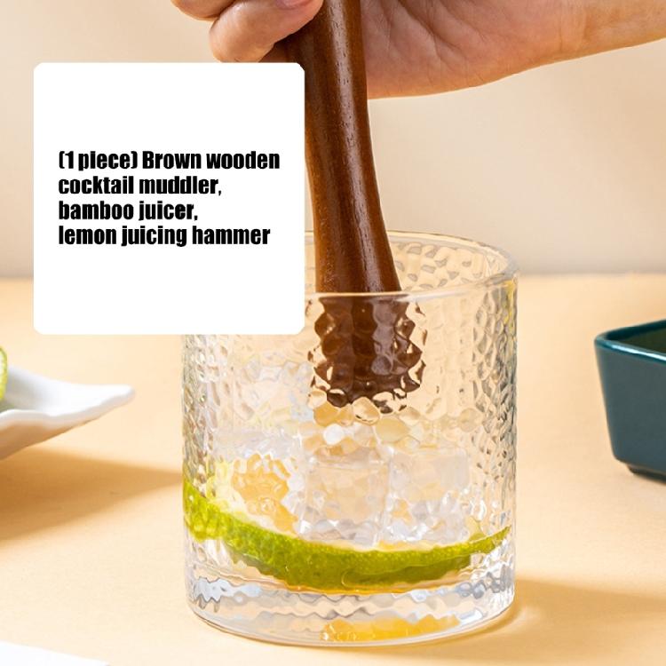 Wooden Juices Hammer Ergonomic Press for Professional Bartenders and Home Use Efficient Drink Preparation Tool