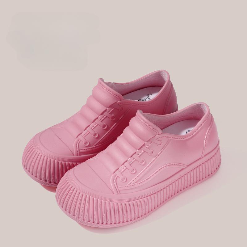 New Women's Fashion Waterproof and Wear-resistant Warm Velvet Short Rain Boots