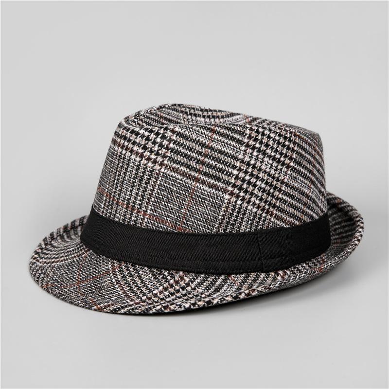 New men's top hat autumn and winter hat men's British gentleman's hat spring and autumn hat