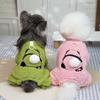 Panda Embroidered Dog Plush Jumpsuit Thickened Warm Winter Dog Clothes Dog Plush Sweater  Outdoor