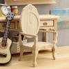 1/12 Maßstab Miniatur Holz Pfirsichförmiger Stuhl mit Armlehnen Modell Ornament - DIY Miniatur Fotografie Requisiten - Saisonale Dekoration - Perfektes Geschenk