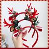 Christmas Decoration Antlers Headband Elk Hair Hoop Deer Horn Hair Band Christmas Headband  Men