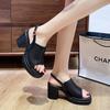 Ladies Shoes  High Quality Buckle Strap Women's Sandals Fashion Peep Toe Casual Sandals Women New Best Seller Heeled Sandals