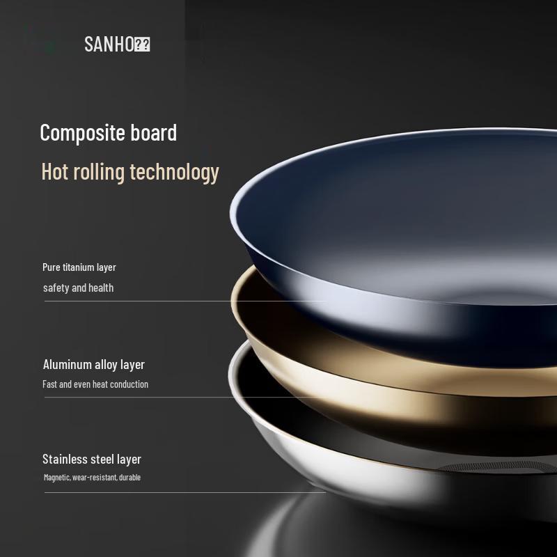 Sanhe Pure Titanium Non-stick Wok