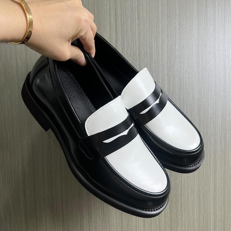 Spring New Casual Lazy One-pedal Design Loafers British Style Retro Classic Shoes Derby Shoes