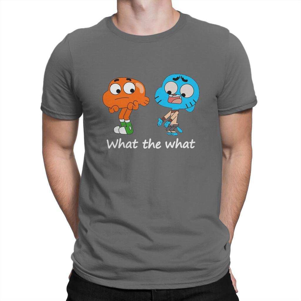 T-shirt Cool What per Unisex Girocollo 100% Cotone T-shirt Il Fantastico Mondo di Gumball Manica Corta Top Estivi