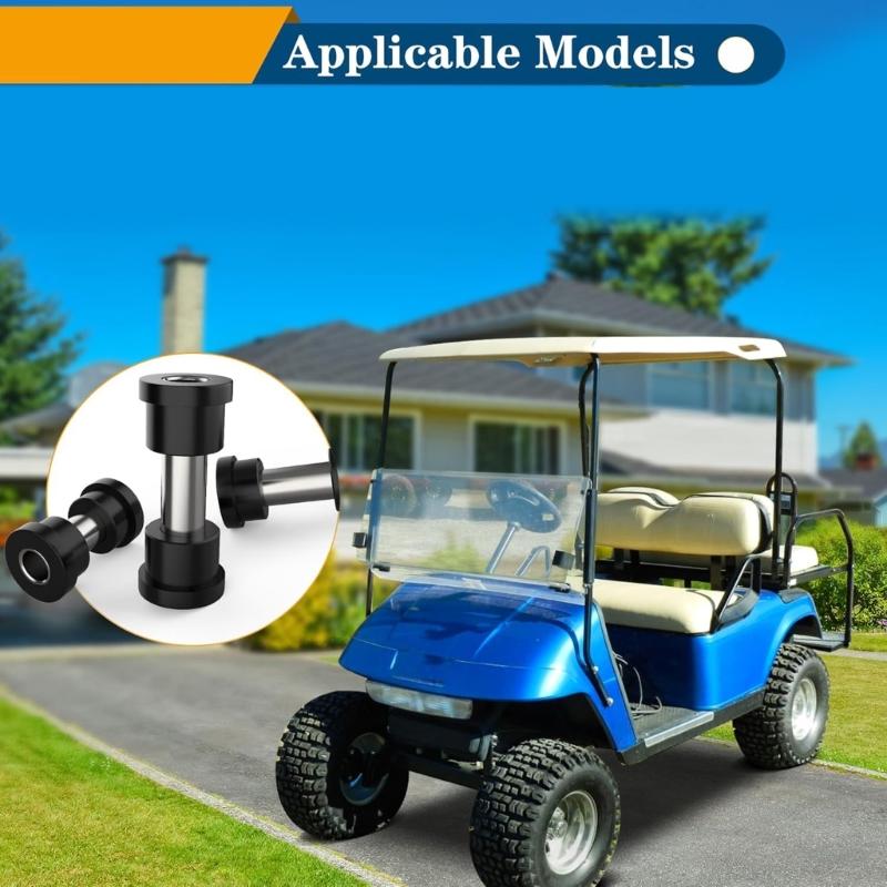 Golf Cart Rear Suspension Maintenance 6 Sleeves 12 Bushings Rubber Cushions Stainless Steel Component Leaf Spring Repair
