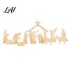 Christmas Story Display for Home 13Pcs Wooden Nativity Scene Set Mini Holy Family Figurines Durable Set Decoration Tabletop Manger Decorations
