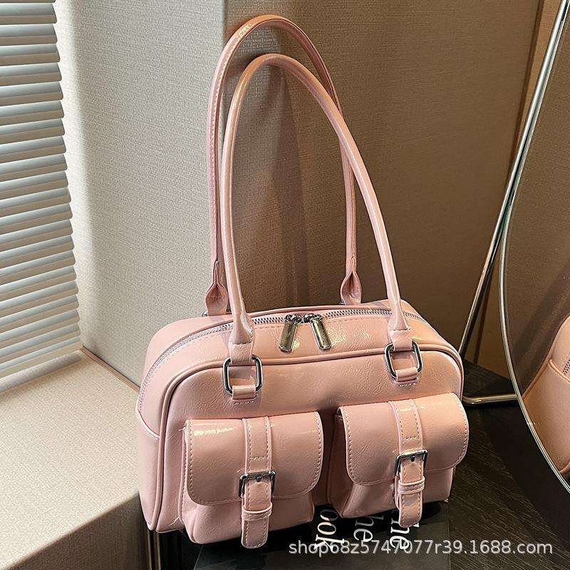 Niche Design Portable Bowling Underarm Bag Women's 2025 Spring New Large-capacity Fashion Shoulder Pillow Bag