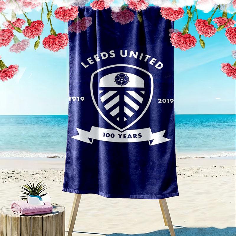 Leeds United Druck Strandtuch, Großes Weiches Schnelltrocknendes Handtuch für Strand Camping Schwimmen