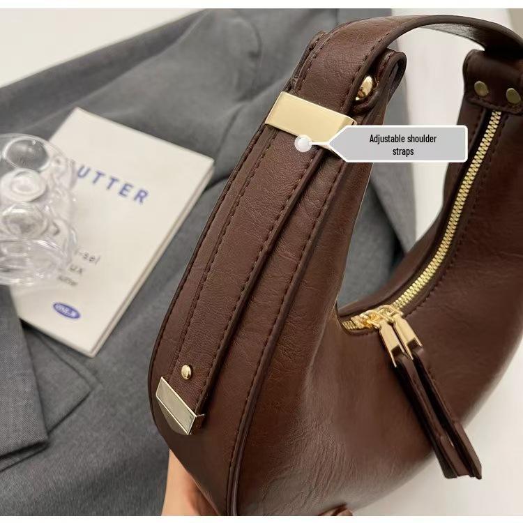 Versatile Small Retro Underarm Handbag - High-Value Dumpling Bag for Women