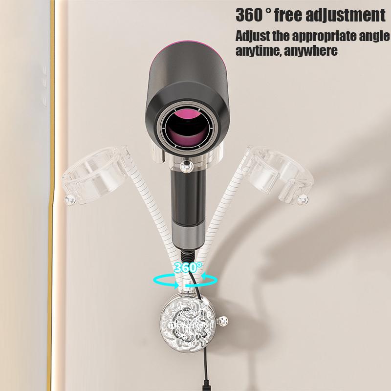 Suction Cup Lazy Hair Dryer Curling Wand Storage Rack Bathroom Toilet Punch-Free Bracket Straight Hair Storage Hair Dryer Rack