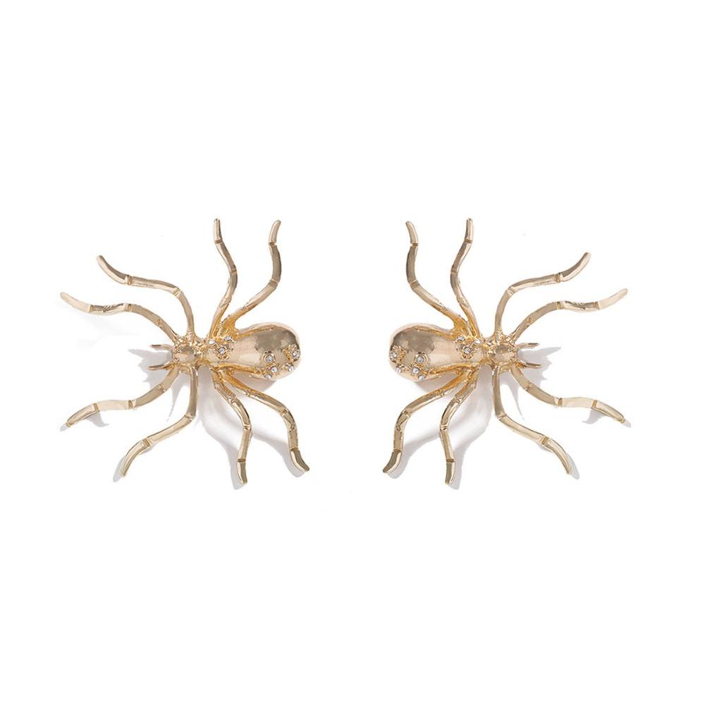 Opening Ring Exaggerated Spider Jewelry Set Brooch Insect Ear Studs Vintage Spider Necklace  Girls