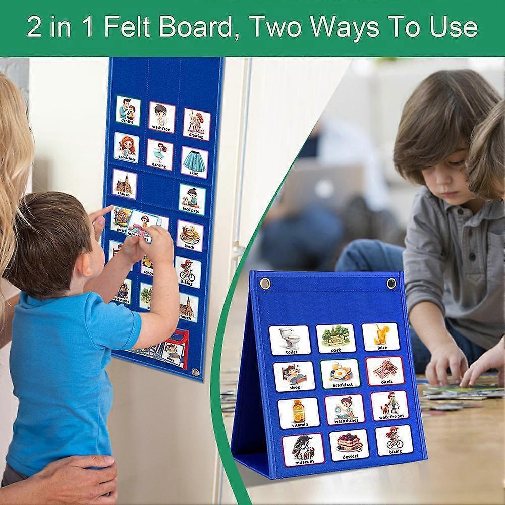 Removable Feeling Chart Kids Visual Schedule for Desktop Tabletop Kindergarten