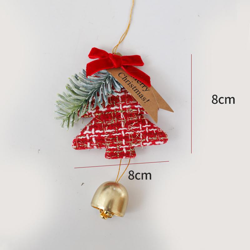 Christmas Bell Hanging Decoration Doorbell Christmas Party Hanging Decoration Creative Glitter Christmas Tree Keychain Pendent