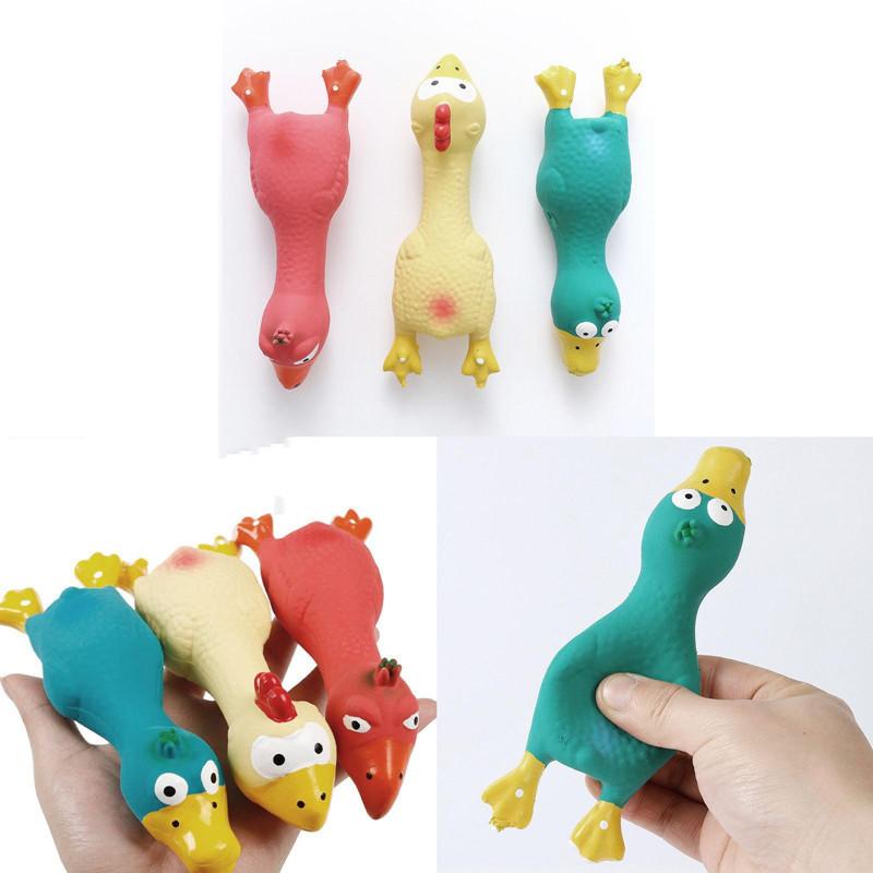 Popular Wholesale Latex Squeaky Chicken Toy For Pets Fill With Soft Cotton Expressive And Vibrant Colors