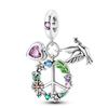 Trendy 925 Silver Large Billed Bir White Dove Parrot Feather Charms Beads Fit Pan 925 Original Bracelets DIY Luxury Fine Jewelry