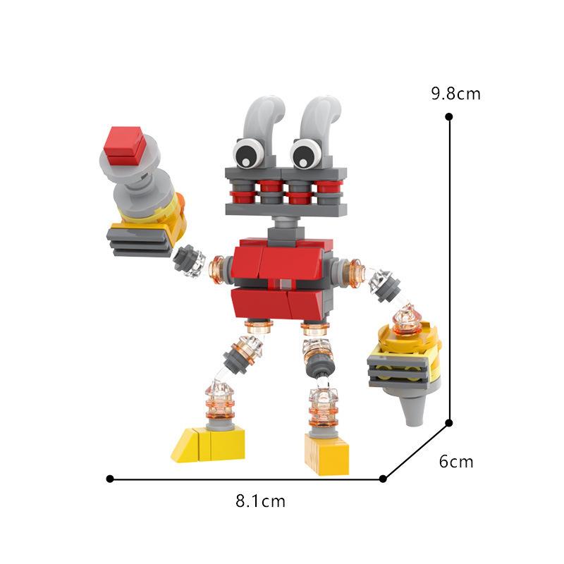 MOC Monster Model Building Blocks Sets Creative Assembled Music Robot Cartoon Monster Choir Game Bricks Toys Kids Birthday Gift