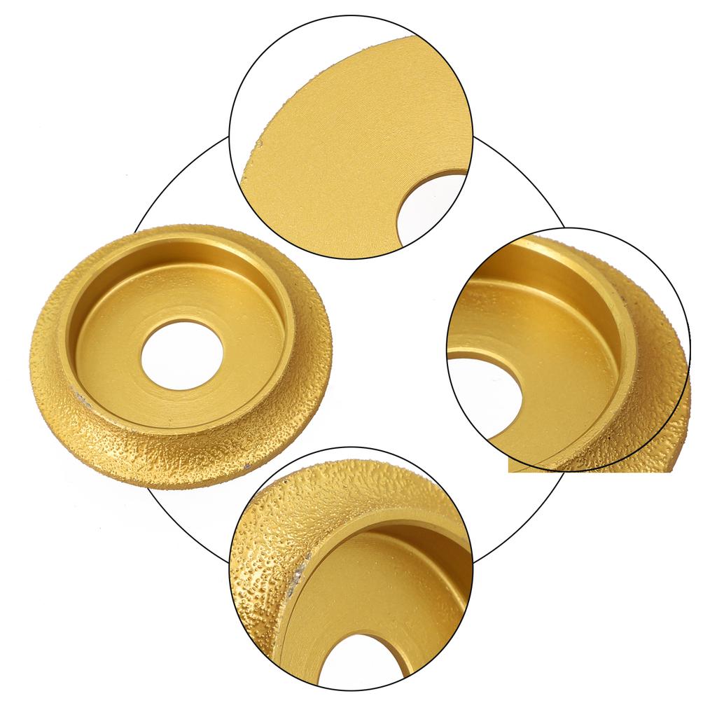 1Pc Vacuum Brazed Diamond Grinding Wheel Edge Profile Sanding Disc For Marble Granite Ceramic Glass Abrasive Tools Parts