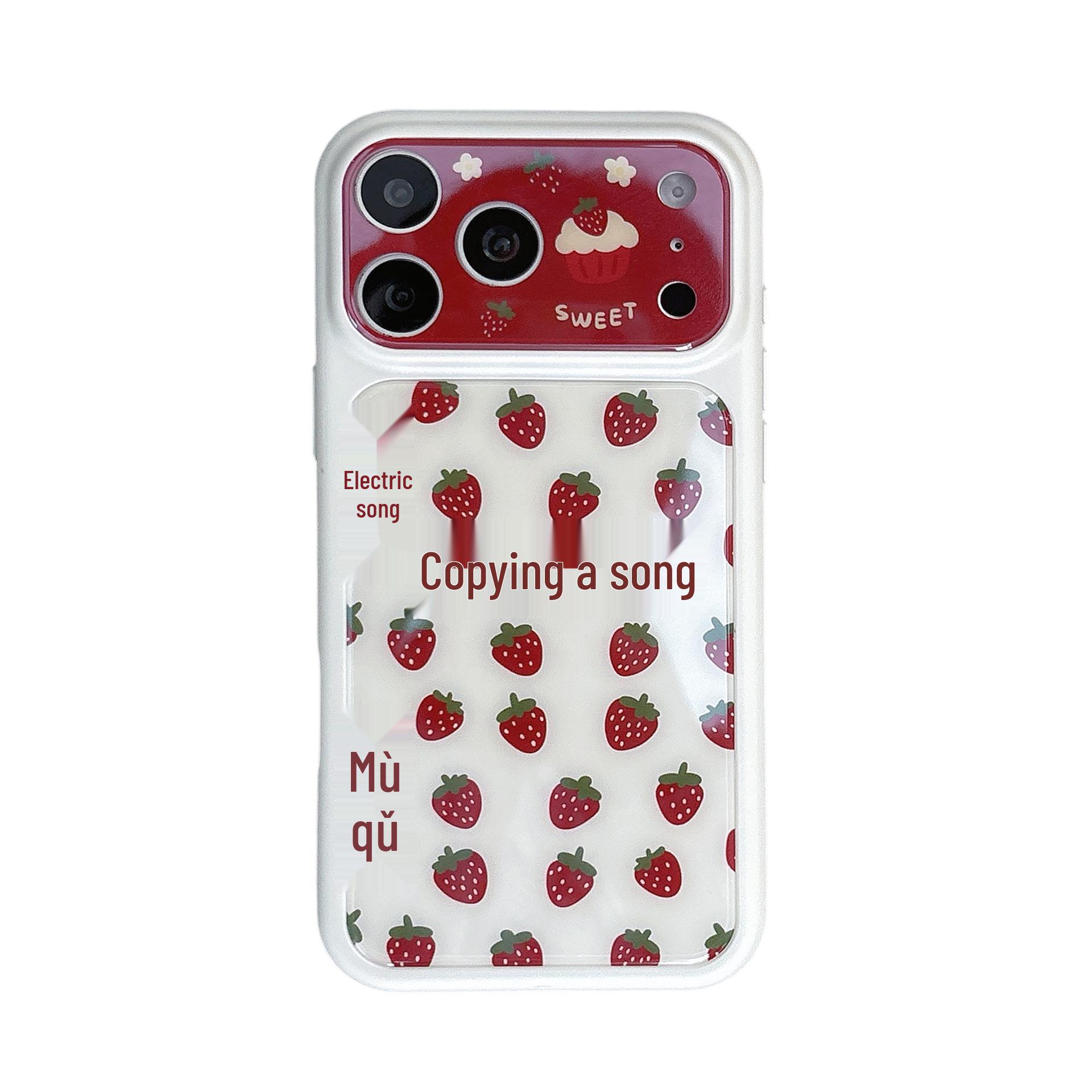 

Blue & Red Strawberry iPhone 17 Pro Max/16 Pro/15 Pro Anti-Fall Protective Case 15pro