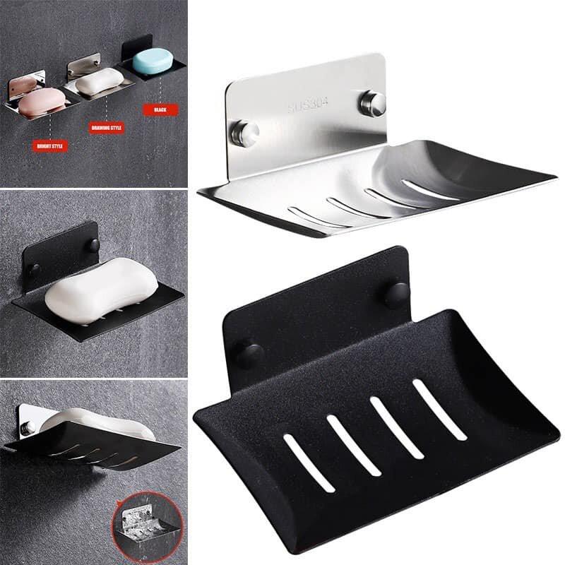 Bathroom Aluminum Alloy Holder Soap Dish with Drain Water Free-Punching Wall Mounted Soap Box Organizer Bathroom AccessoriesGood product
