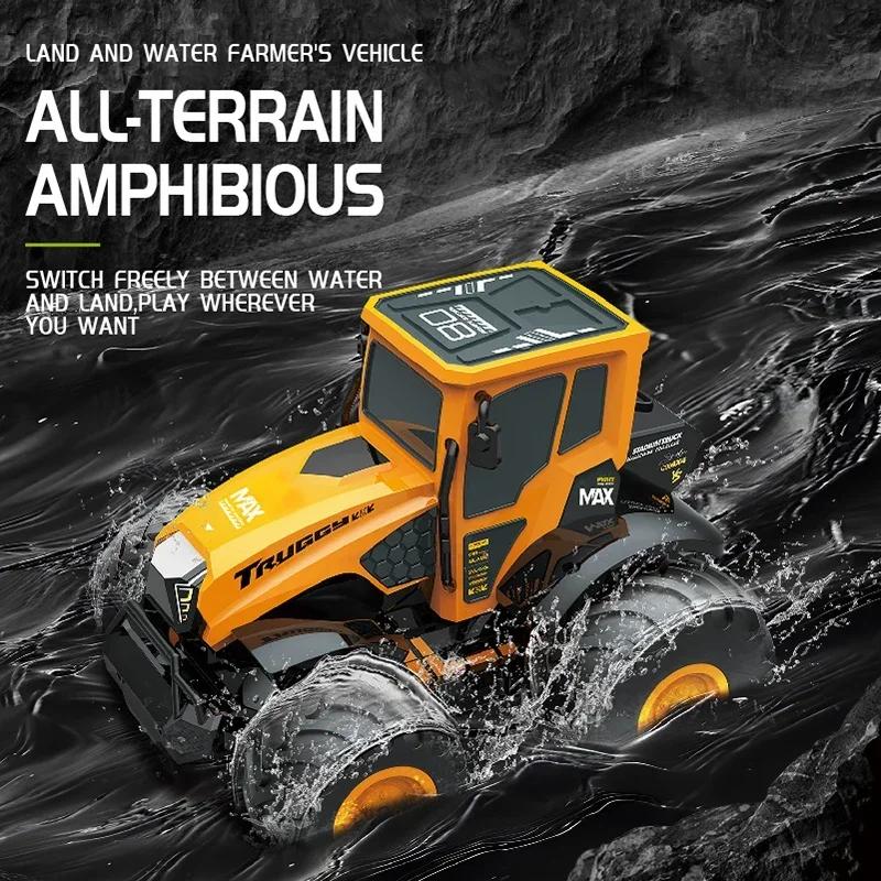 JJRC C8829 2.4G RC Car Amphibious Tractor Full Scale 4WD RTR Off-road And Waterproof Remote Control Farmer Vehicle Toys for Kid