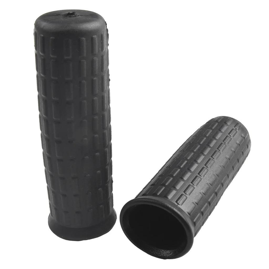 2pcs Wheelbarrow Handles Rubber Round Tubes 30mm Anti-skid Shock Absorption Universal Weatherproof Replacement Handle Cover