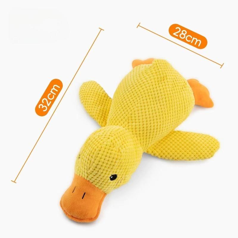 Plush Dog Toy Simulation Duck Interactive Squeaky Puppy Toy Clean Teeth Chew Bite-resistant Stuffy Dog Toy Accessories