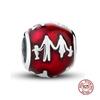 Red Ladybug Lucky Clover Charm Beads 925 Silver Pendant for 3mm Bracelet DIY Jewelry Gifts for Women