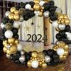 159PCS Black and Gold Latex Balloon Set Suitable for Birthday Parties, Weddings, Valentine's Day Parties, and Decoration