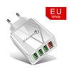 4-Port USB Charger QC3.0 with EU/US/UK Plug, Luminous 9V2A, 5V 30W Fast Charging