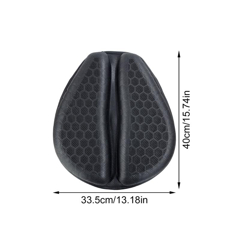 Breathable Motorcycle Seat Pad with Cooling Gel Insert 3D Ventilation Design Shock Absorption Pad for Long Distance