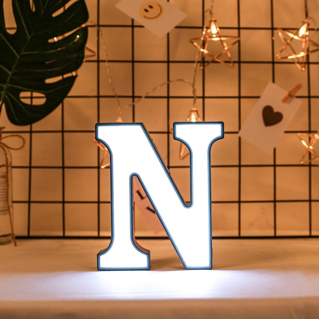 Plastic LED 26 English Alphabet Night Lamp Letter Shape Decoration Light for Birthday Propose
