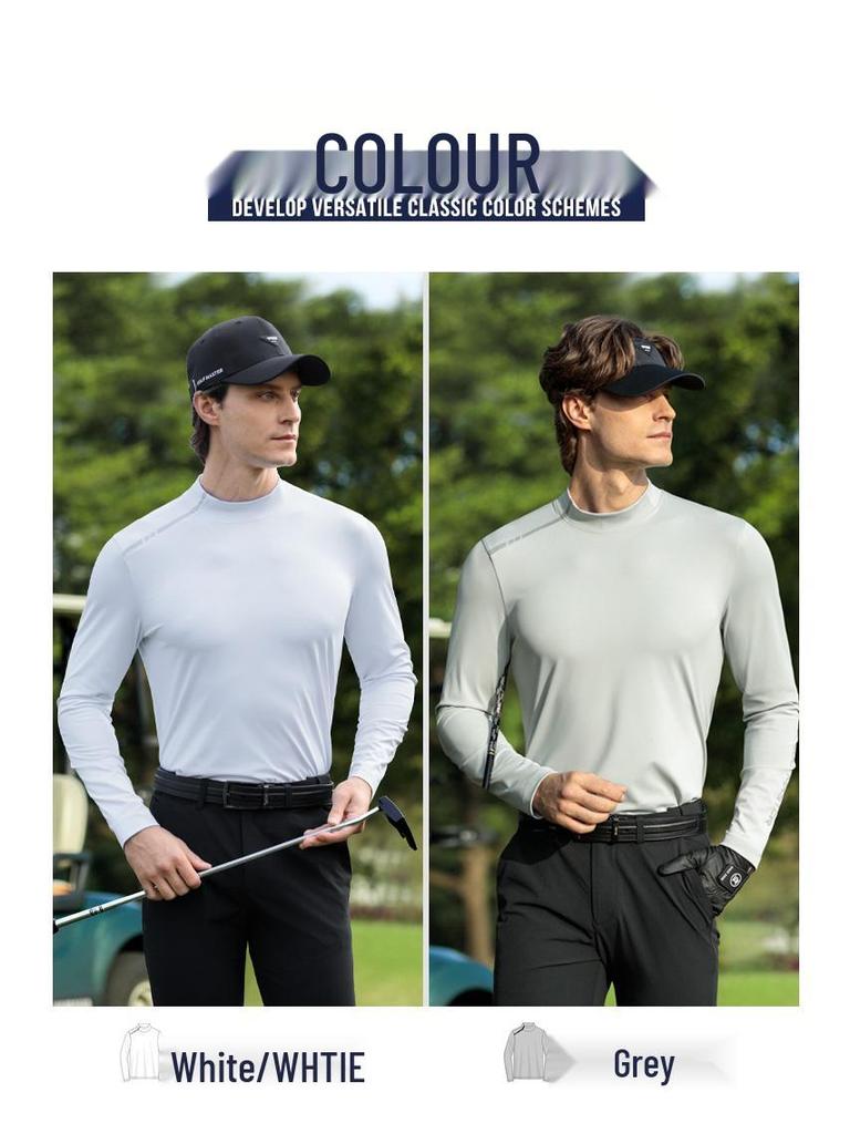 PGM2026 Men's Long Sleeve Golf Base Layer - Stretchable, Soft Spring/Summer Top