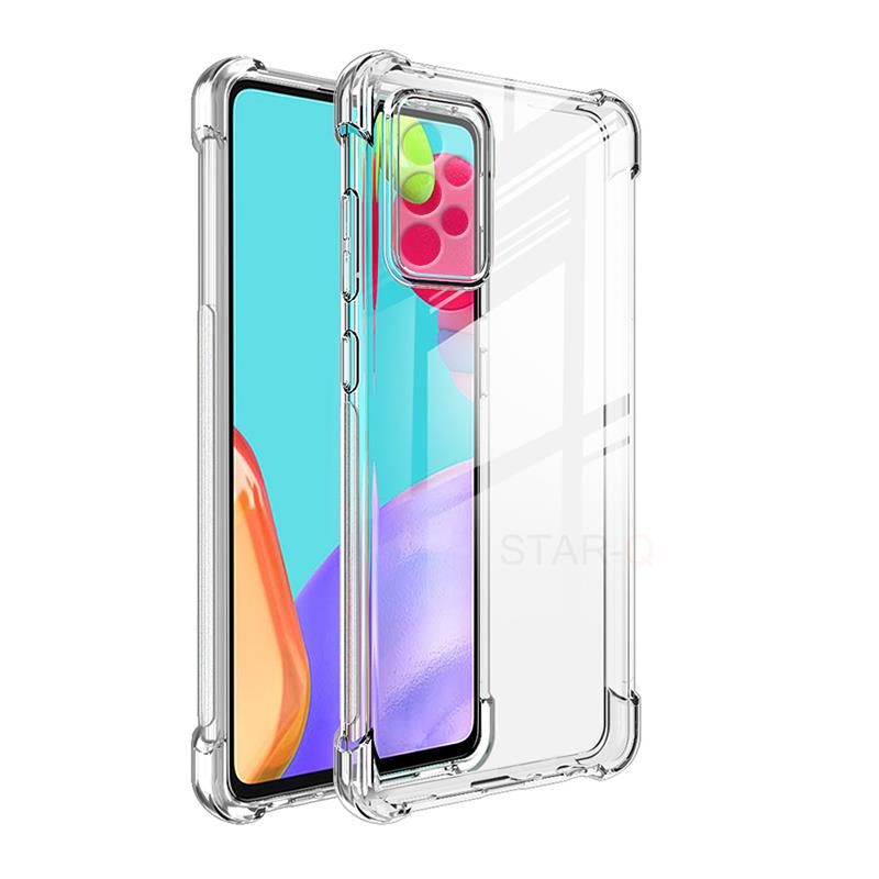 

A 54 34 24 14 53 52 33 Airbag Black Transparent Case For Samsung Galaxy A54 A34 A24 A14 A53 A52 A33 4G 5G Shockproof Back Cover A52 (4g 5g)