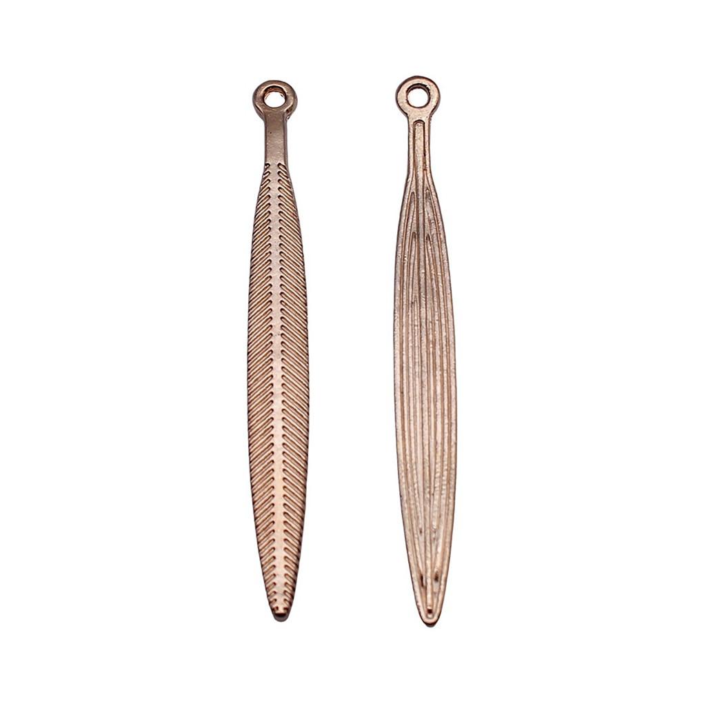 Feather Charms Multi Color Alloy Leaf Pendants For Boho Style DIY Jewelry Accessories