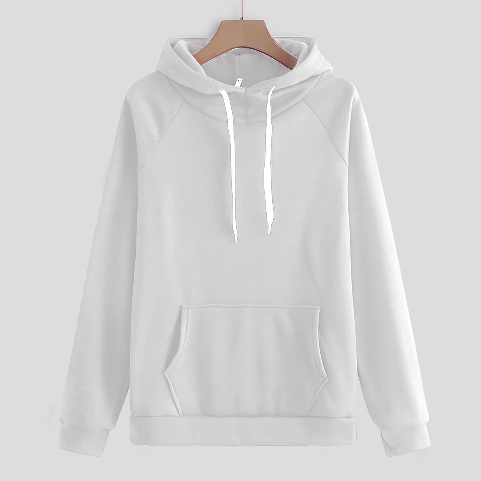 

Женские топы Толстовка с принтом Круглый вырез С капюшоном Повседневная XXL белый