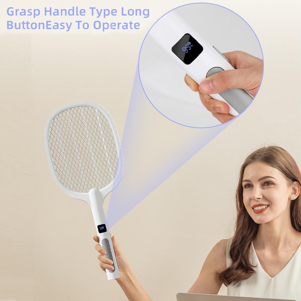 Bug Zapper Racket Rechargeable Mosquito Killer 2 in 1 Mosquitoes Trap Lamp for Home Indoor Outdoor China Mainland