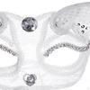 Elegante Katzenmaske mit funkelnden Strasssteinen - Perfekt für Bühnenauftritte und Kostümpartys