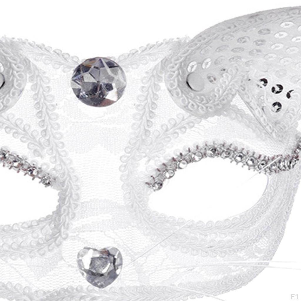 Elegante Katzenmaske mit funkelnden Strasssteinen - Perfekt für Bühnenauftritte und Kostümpartys